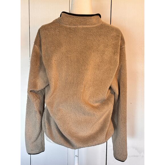 Lowe Alpine Women’s Size Large ¾ Zip Fleece‎ Pullover-Tan w/black piping - Picture 2 of 5